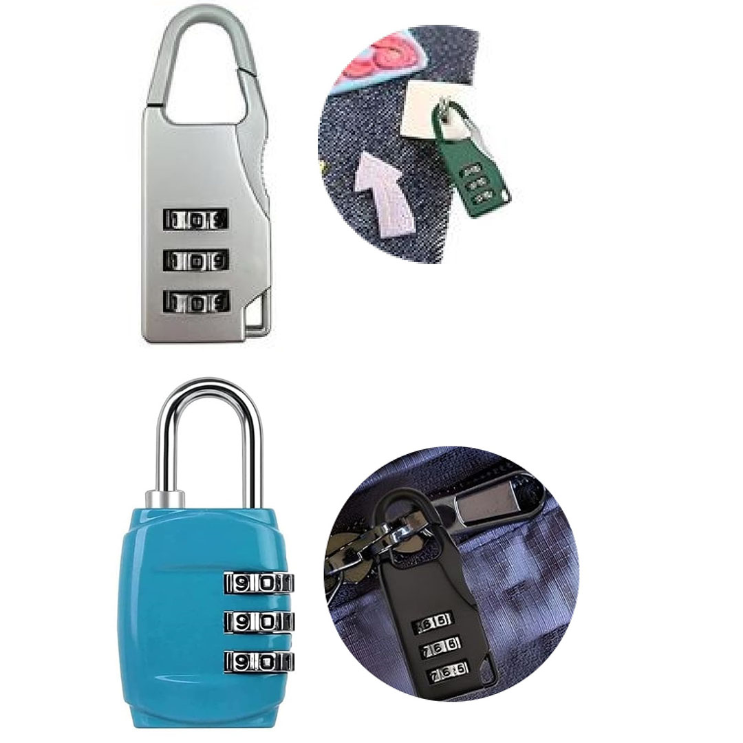 قفل أرقام 2 قطعة لشنط السفر والعجلة