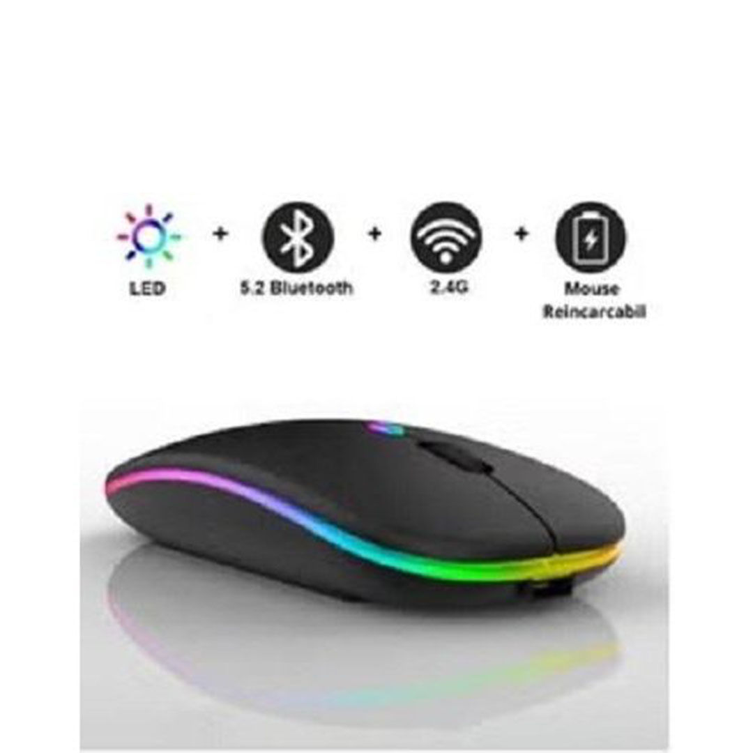 ماوس ZERO وايرلس وبلوتوث مضيء وقابل للشحن