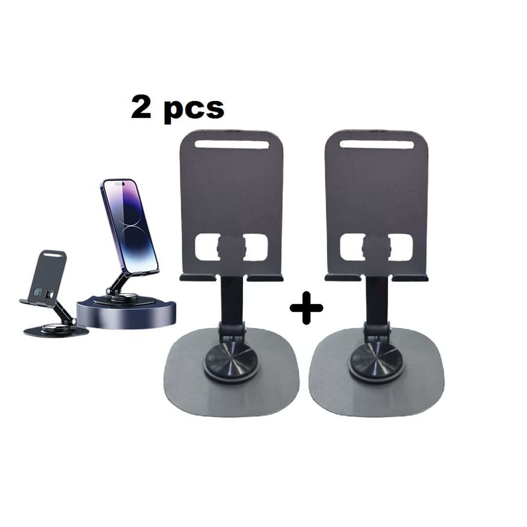 حامل موبايل معدني قابل للطي والدوران ‎360 – قطعتين