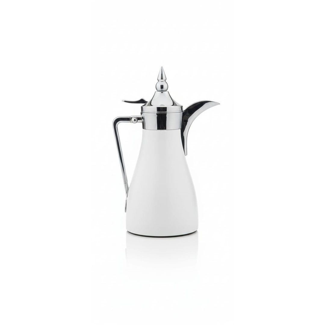 ترمس شاي الأندلس - 0.95 لتر - فضي أبيض