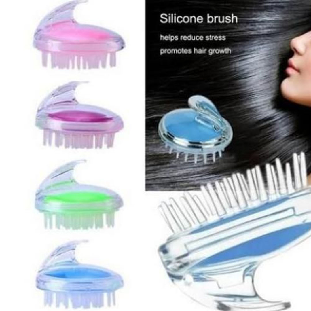 فرشاة سيليكون لتدليك فروة الرأس - 3 قطع