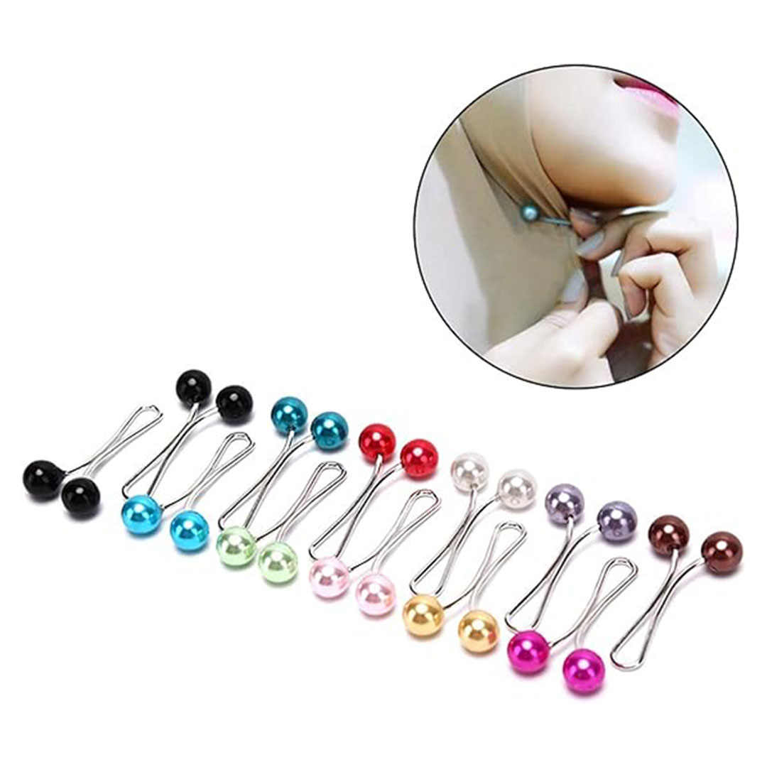 دبابيس طرحة تركي للحجاب - 12 قطعة