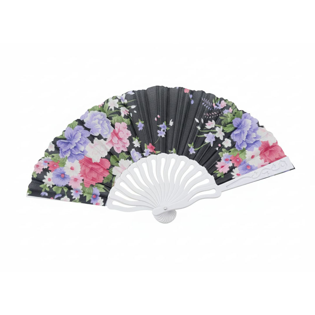 مروحة بيد أبيض * اسود بلاستيك مشجر