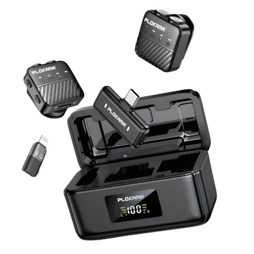 VM80 بلوكاما ميكروفون لاسلكي مزدوج - أسود