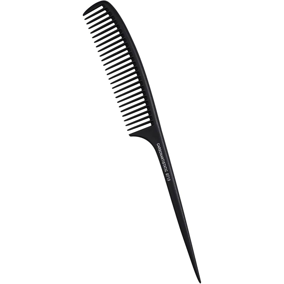 مشط قص شعر للرجال والنساء رفيع - 1 قطعة - أسود