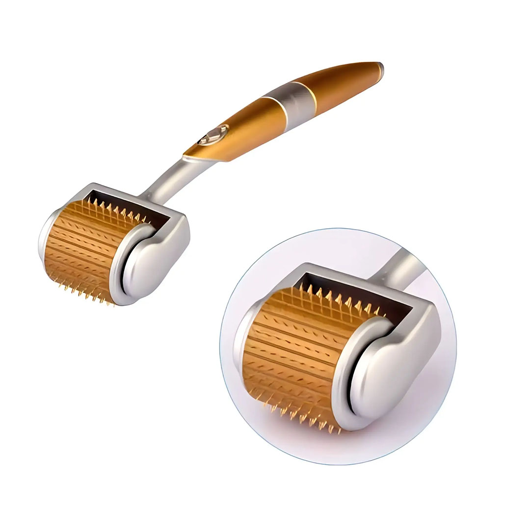 ديرما رولر ذهبي 1.5 + إبرة بثور هدية