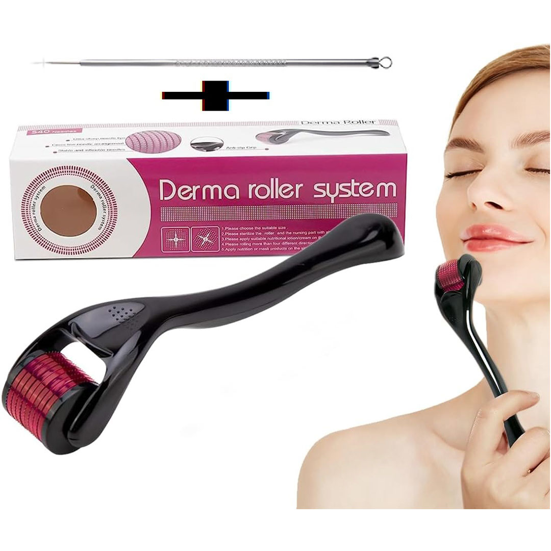 ديرما رولر لإعادة تجديد البشرة – 1.5 مم + إبرة للبثور