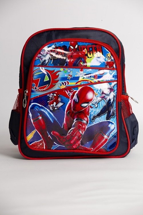 شنطة ظهر للأطفال شكل سبايدر مان - أحمر