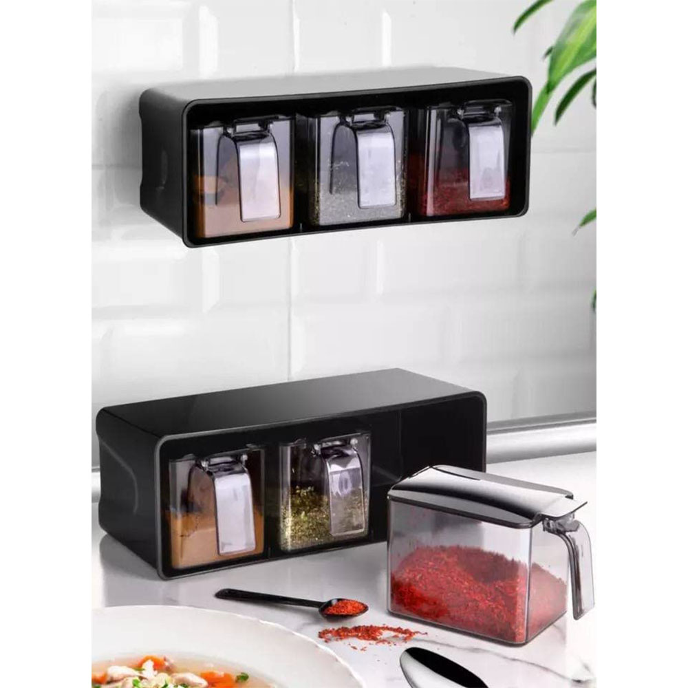 طقم توابل أكريليك - 3 قطع