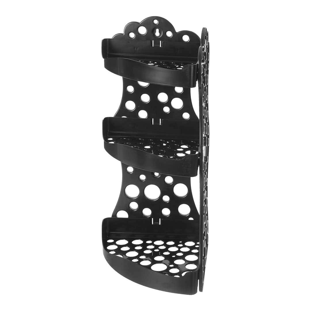 منظم ركنة للحمام بلاستيك - أسود