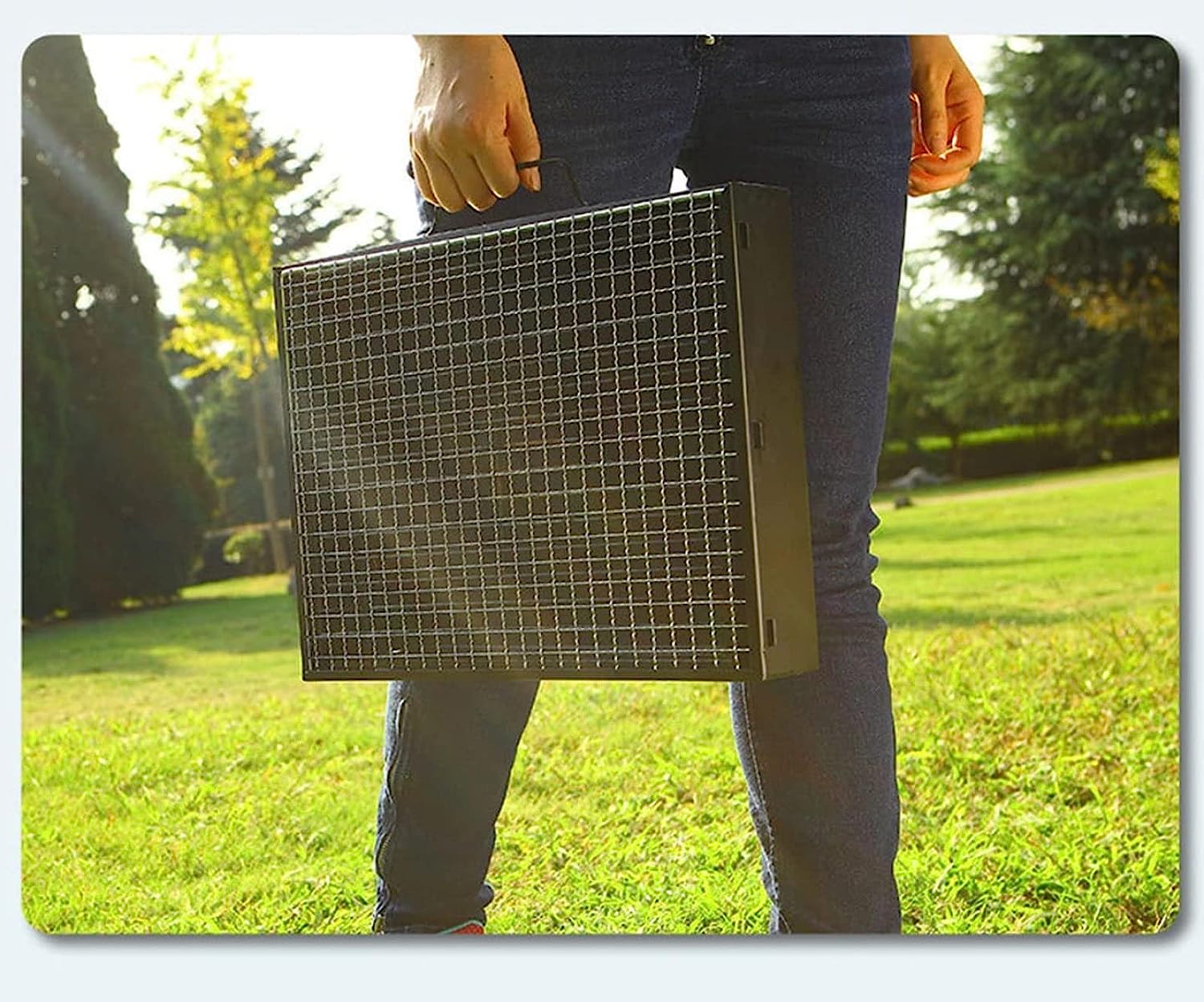 شواية فحم محمولة - أسود