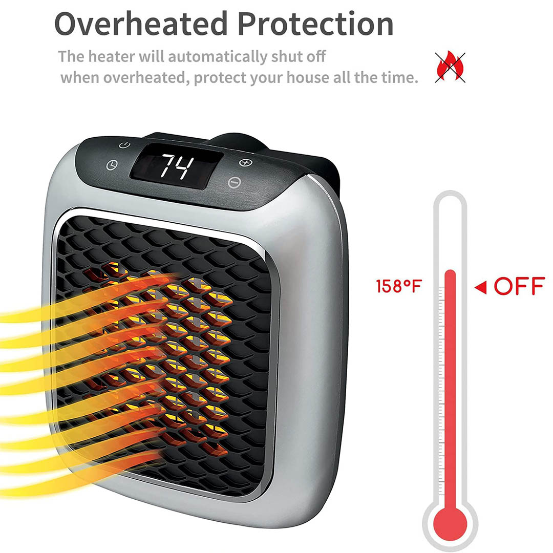 دفاية صغيرة بمروحة - 800 وات - أسود