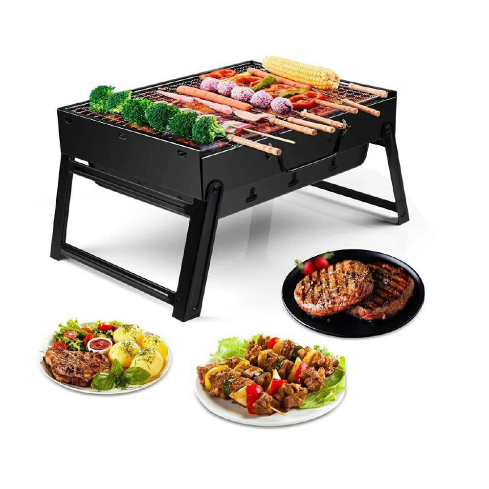 شواية فحم محمولة - أسود