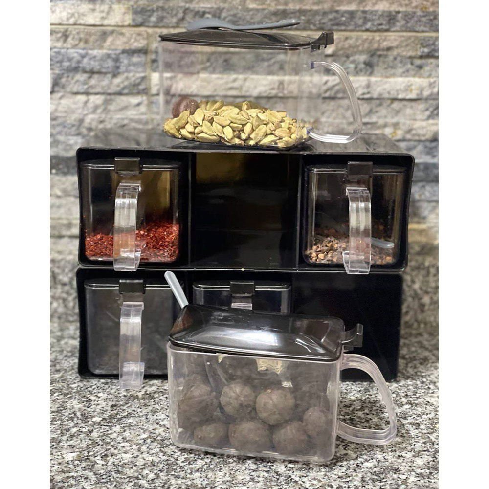 طقم توابل أكريليك - 3 قطع