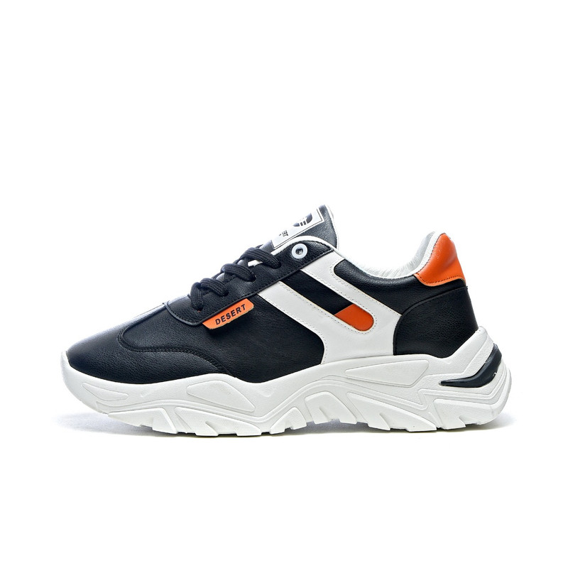 MX23 سنيكرز رجالي جلد - أسود/أبيض