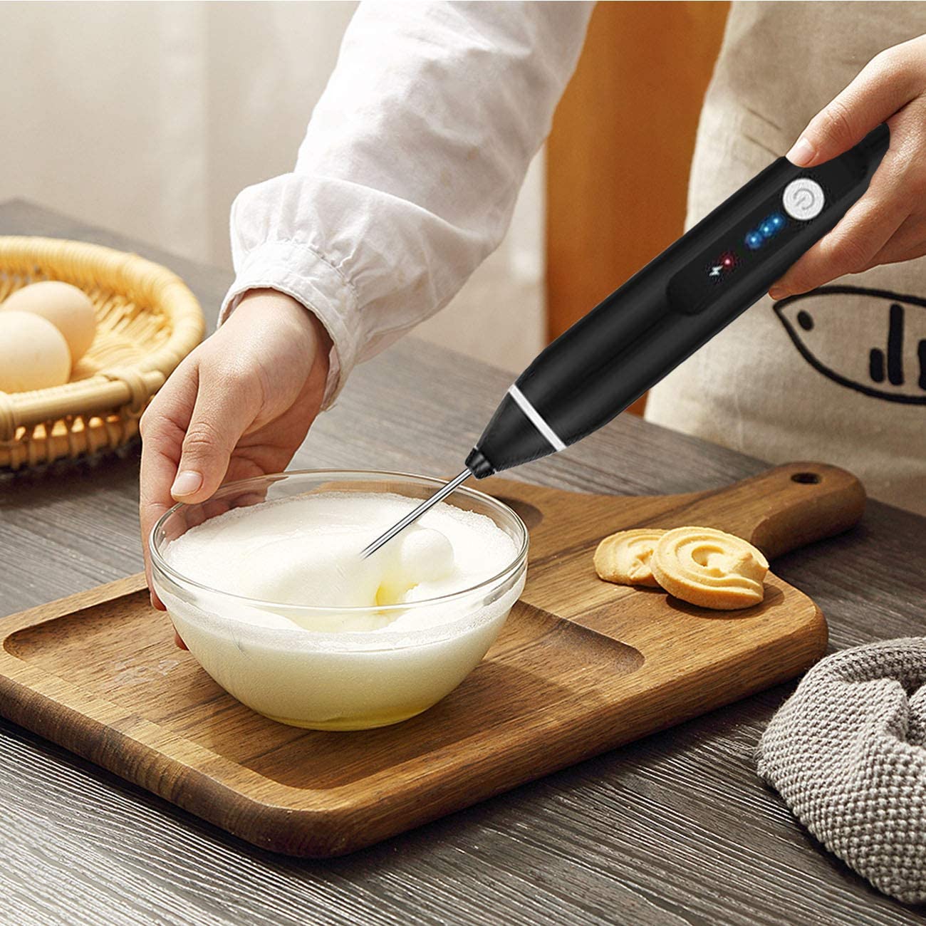 آلة صنع رغوة الحليب القابلة للشحن - 3 سرعات