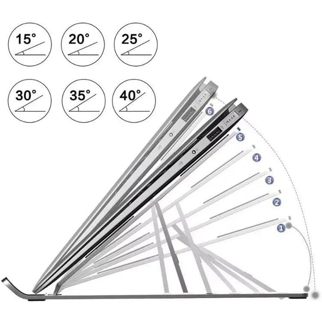 حامل لاب توب قابل للطي - فضي