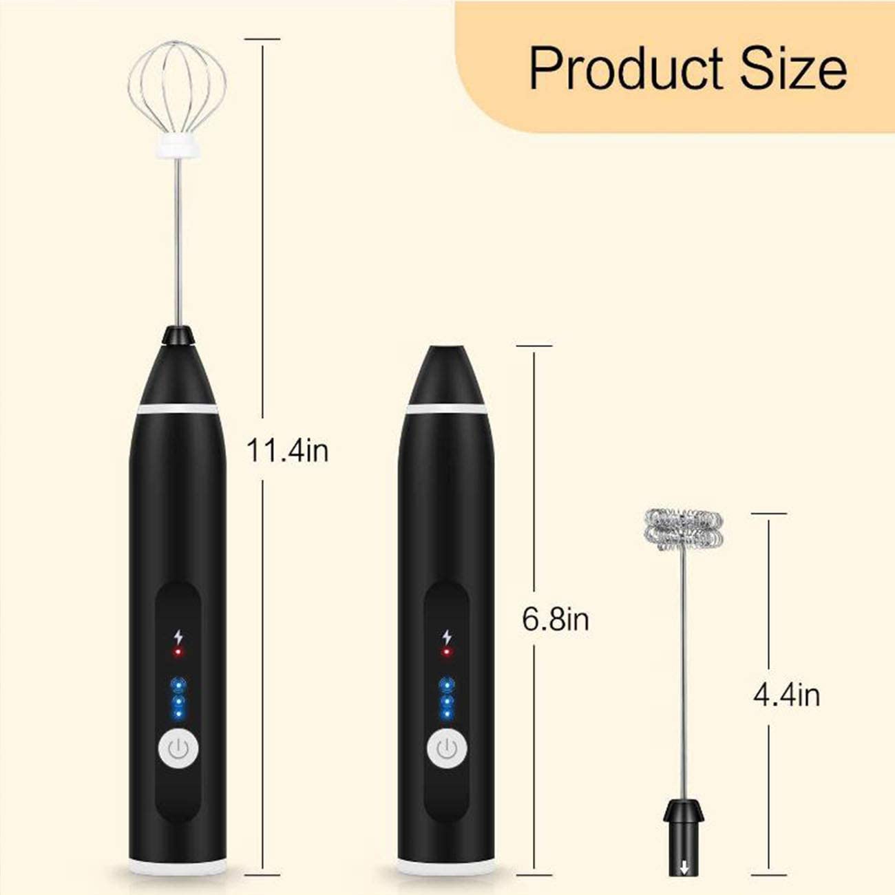 آلة صنع رغوة الحليب القابلة للشحن - 3 سرعات