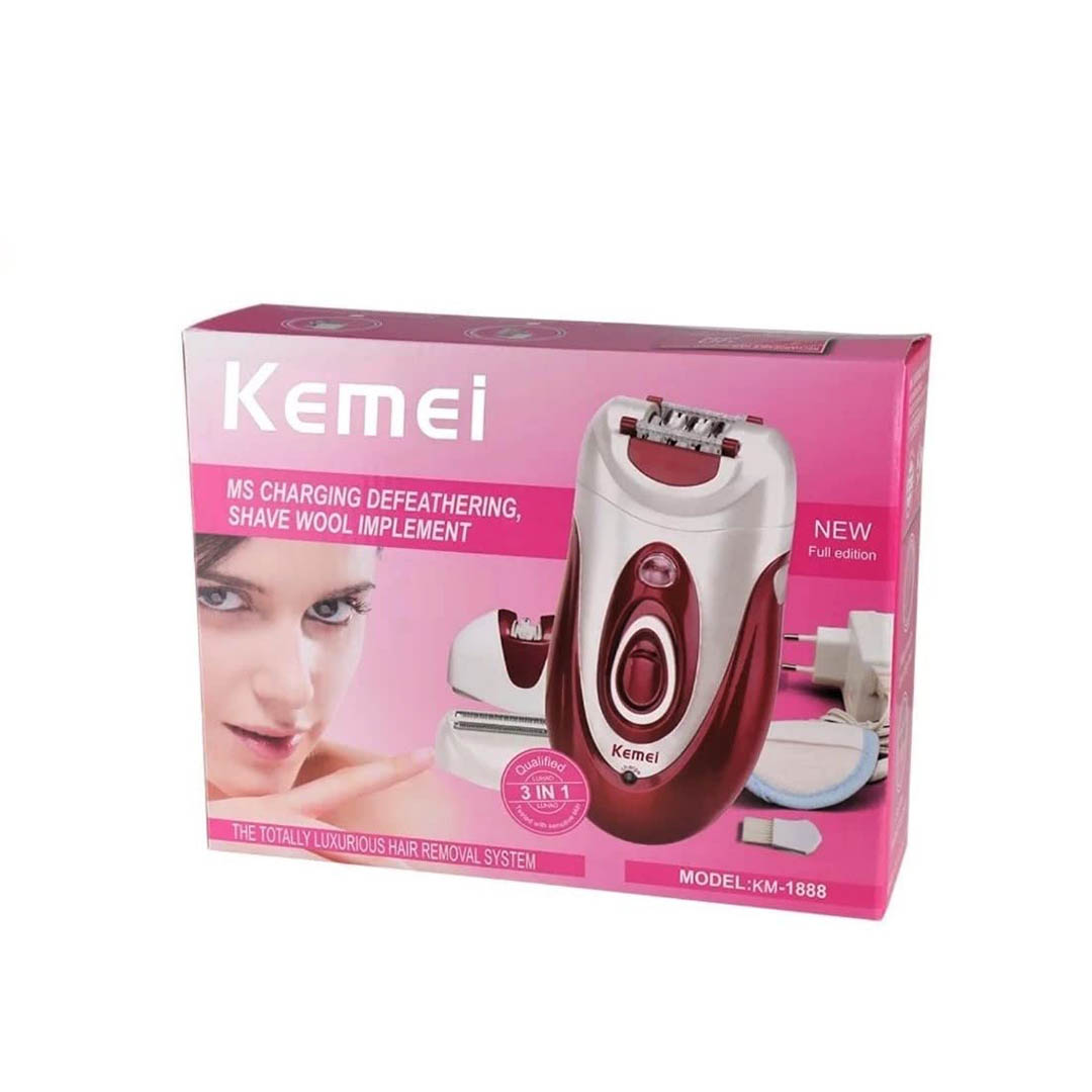 KM-1888 ماكينة ازالة الشعر للنساء - أحمر