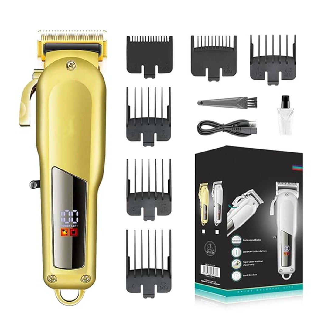 VGR V-278 Gold Hair Clipper - 6 Attachments