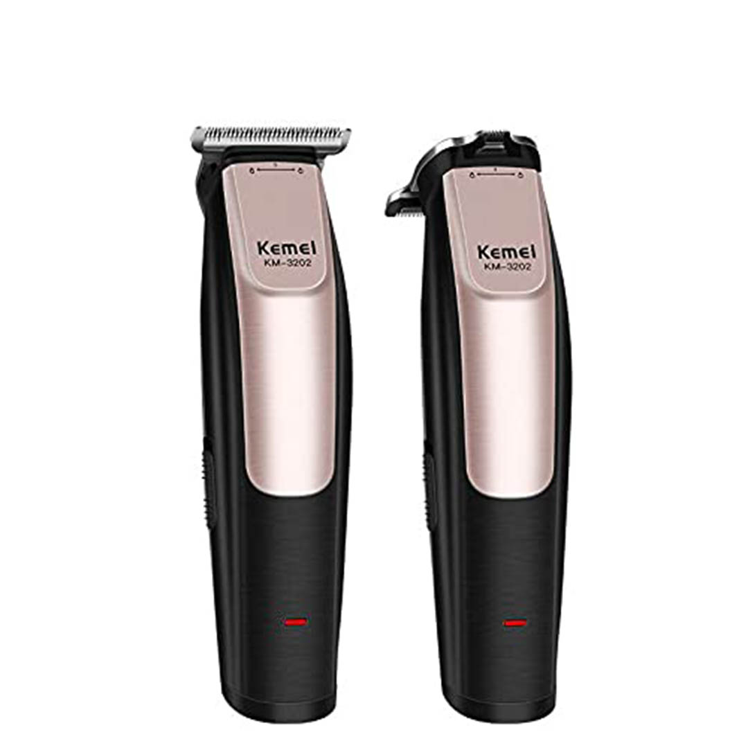 KM-3202 ماكينة حلاقة الشعر قابلة للشحن - أسود/روز