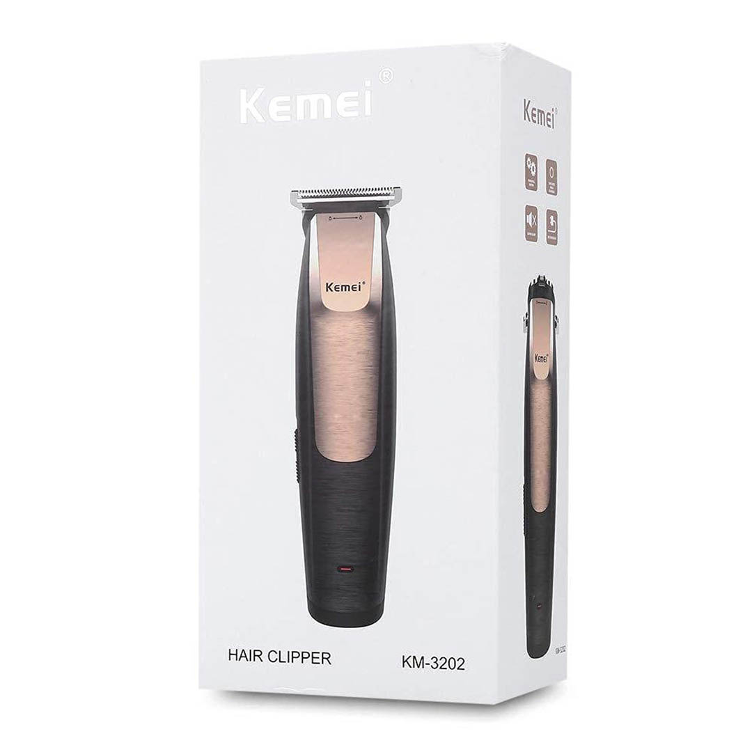 KM-3202 ماكينة حلاقة الشعر قابلة للشحن - أسود/روز