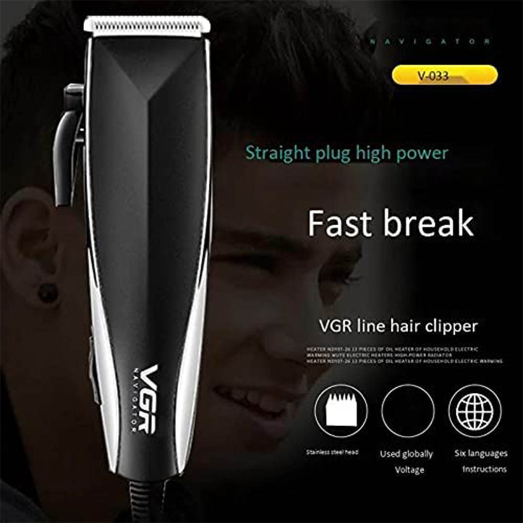 V-033 ماكينة حلاقة الشعر الكهربائية - أسود