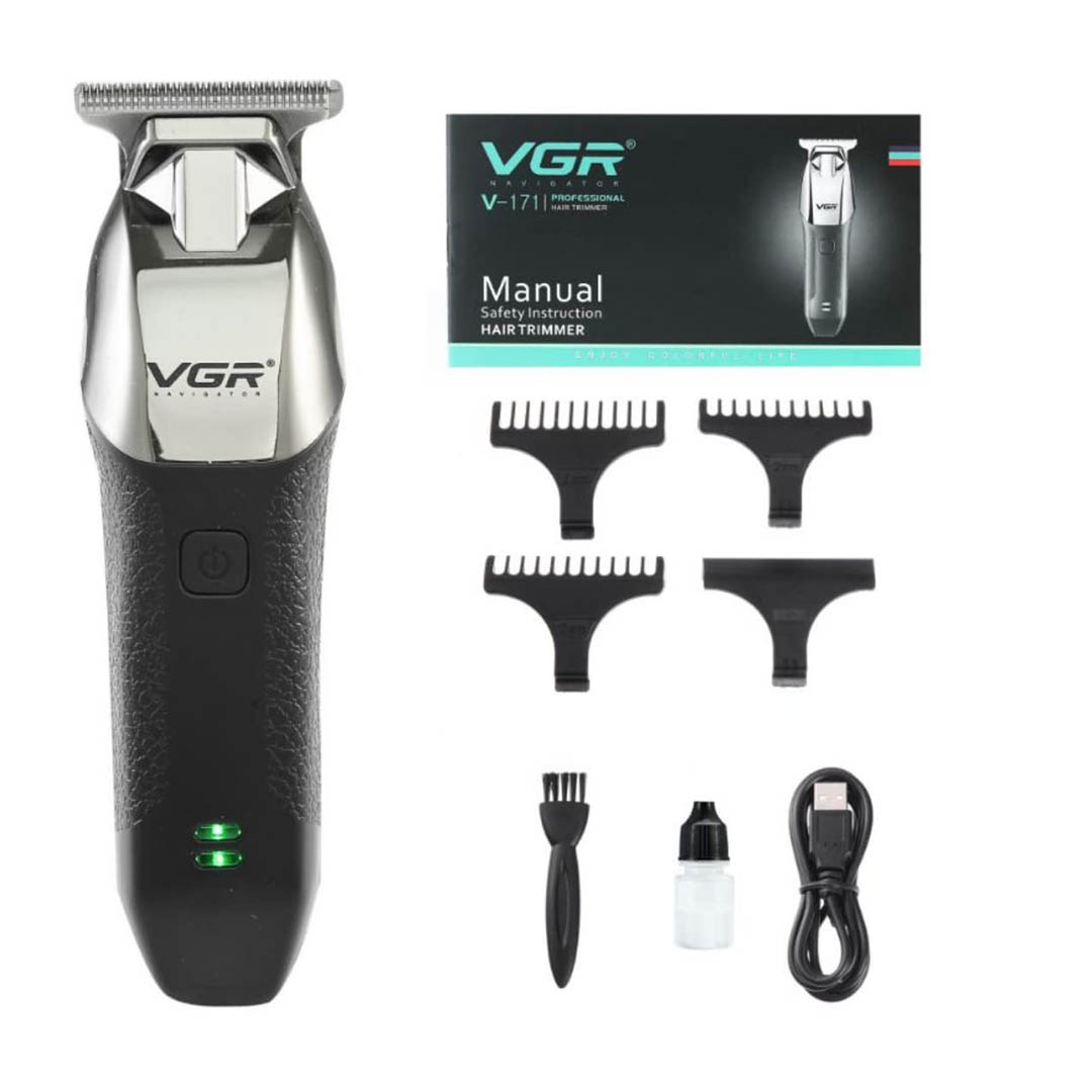 V-171 ماكينة حلاقة الشعر قابلة للشحن - أسود/فضي