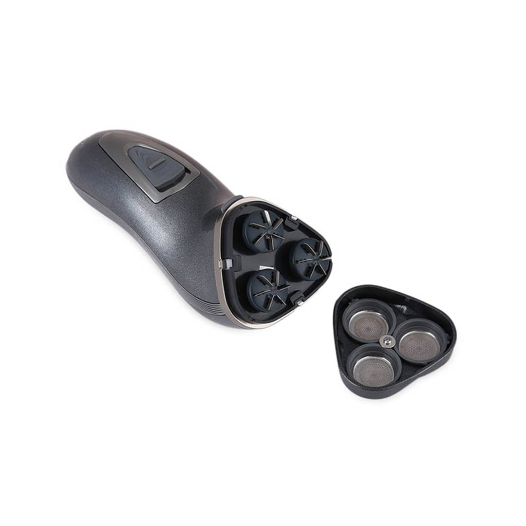 KM-890 ماكينة حلاقة الذقن قابلة للشحن - رمادي