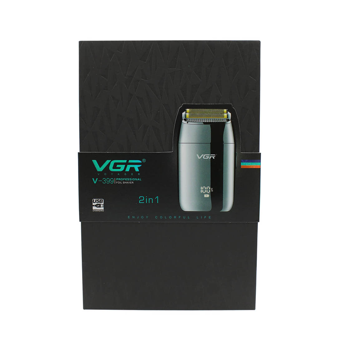 V-399 ماكينة حلاقة الذقن قابلة للشحن - فضي