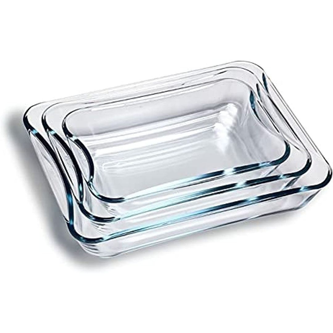 طقم طاجن بيركس مستطيل - 3 قطع