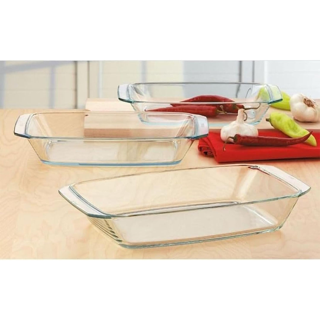 طقم طاجن بيركس مستطيل 3 قطع - 0360