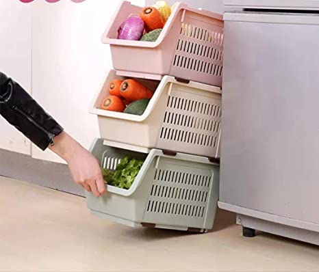 تربو منظم خضروات بلاستيك - 3 رف