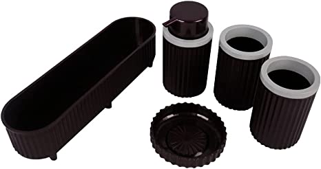 طقم تنظيم ادوات الحمام - 5 قطع