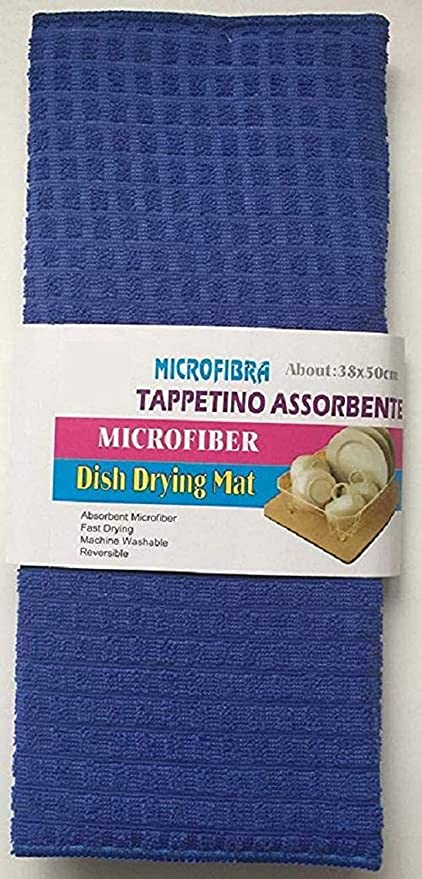 منشفة مايكروفايبر لتجفيف الاطباق - أزرق