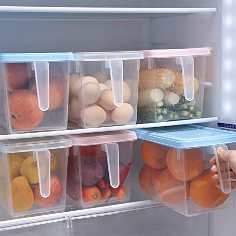 علبة تلاجة لتخزين الطعام - 4 قطع