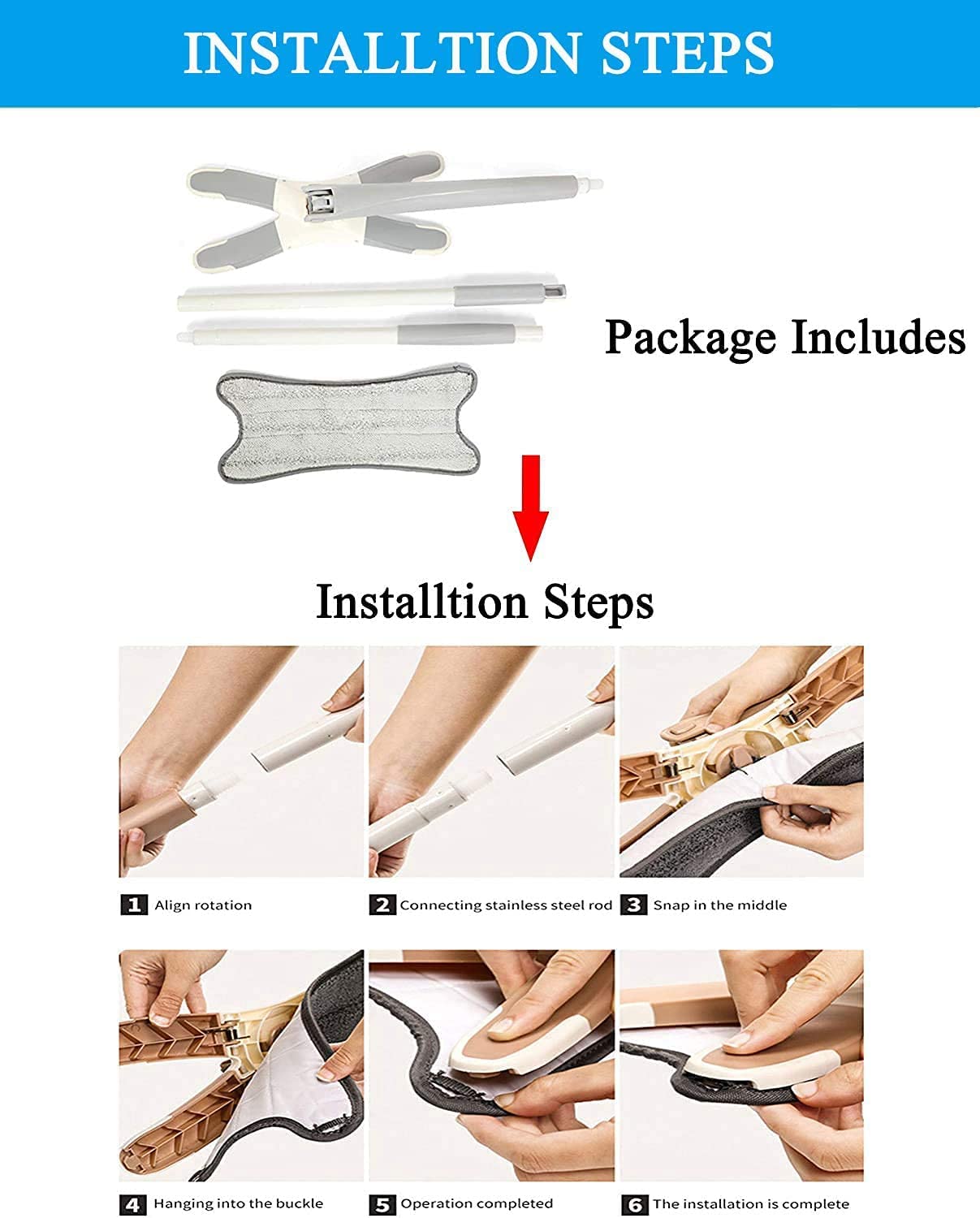 مساحة مايكروفايبر قابلة للدوران والعصر