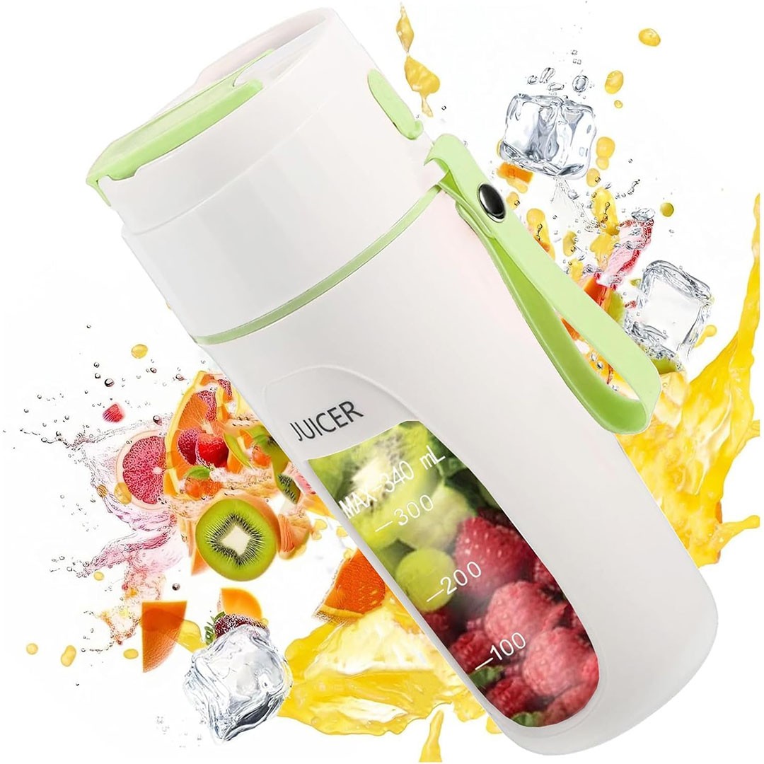 خلاط كهربائي محمول - 8 شفرات - 340 مللي - أخضر