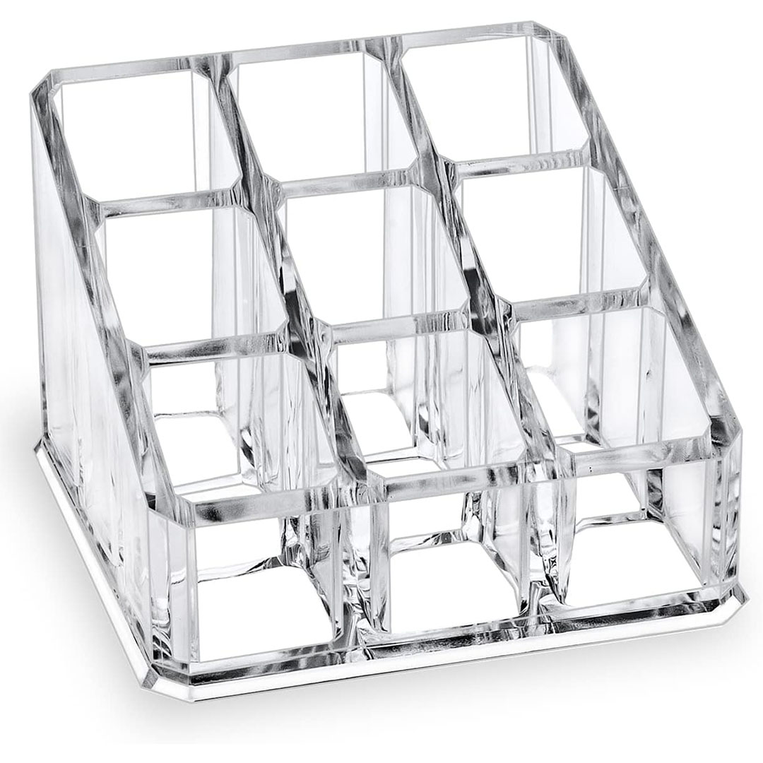 منظم مكياج أكريليك شفاف - 9 فتحات