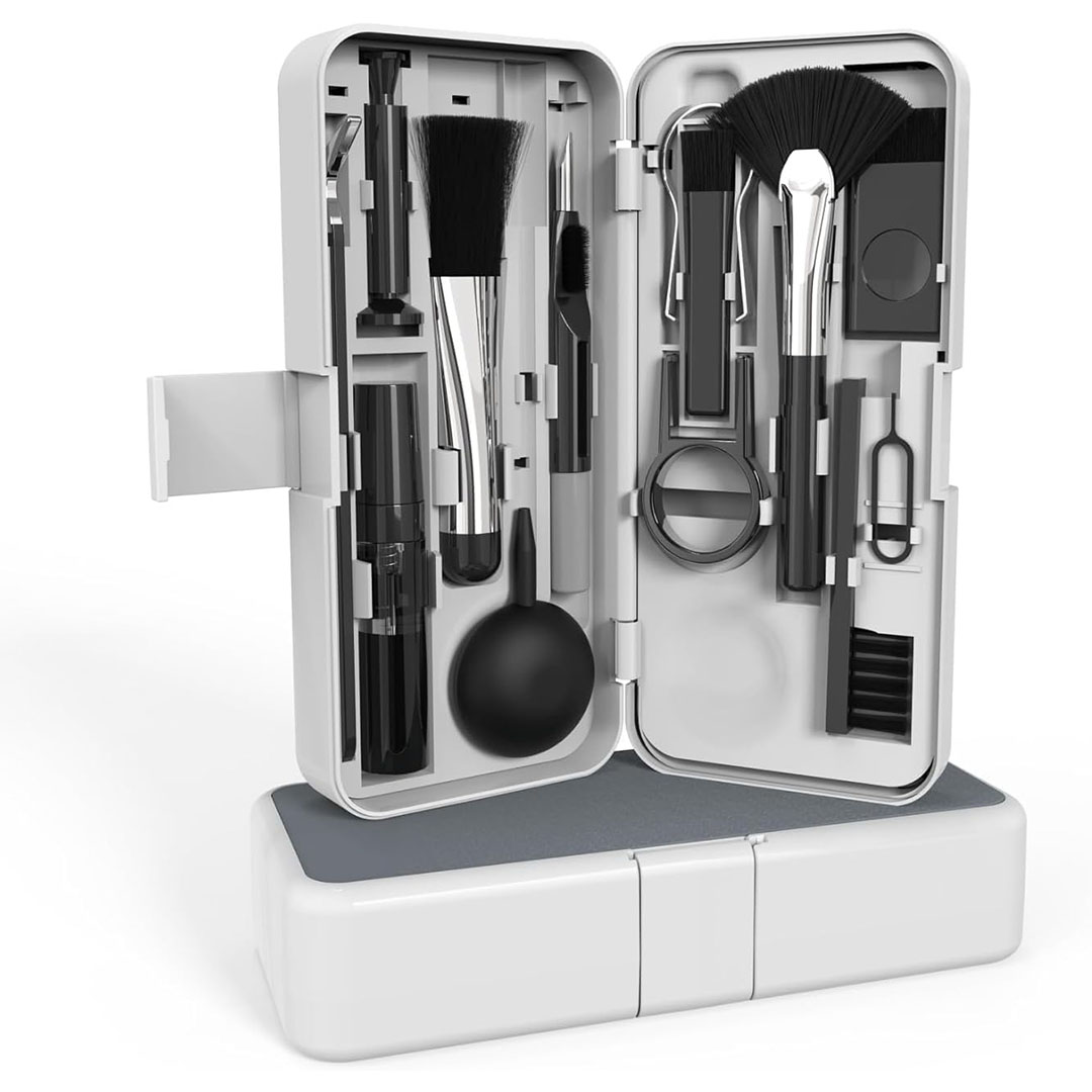 مجموعة تنظيف الأجهزة الالكترونية 19*1 - أبيض