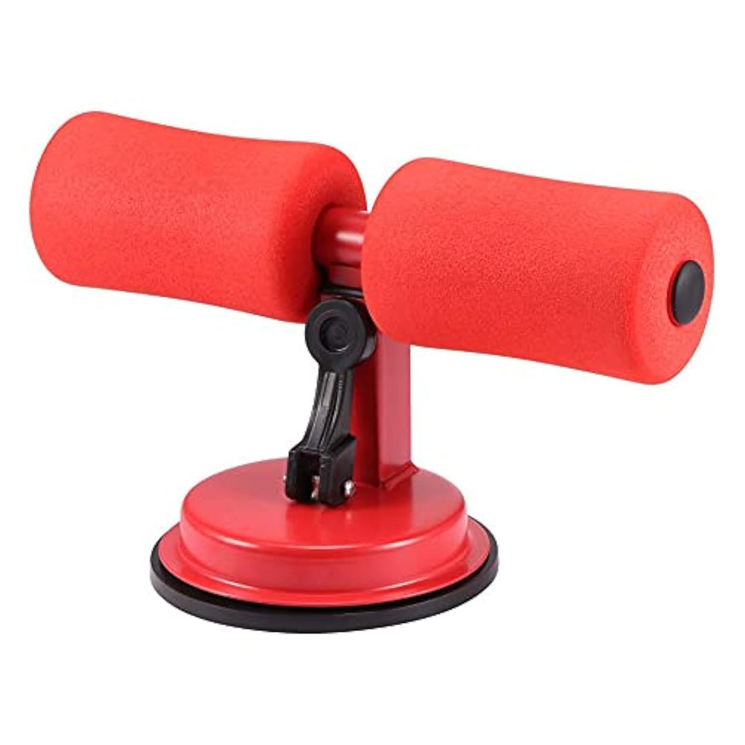 جهاز تمرين بطن بالشفط الذاتي - قابل للتعديل - احمر