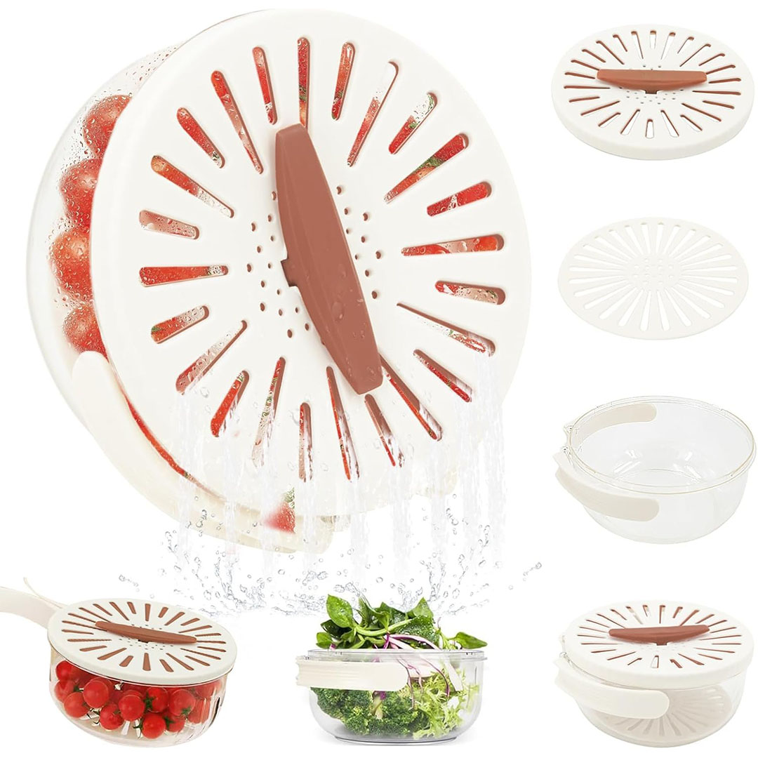 مصفاة فواكة وخضروات قابلة للطي - بلاستيك