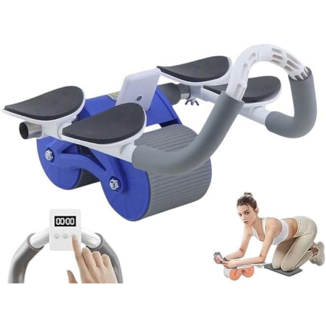 جهاز تمرين عضلات البطن والخصر بعجلات مزدوجة لنحت الجسم