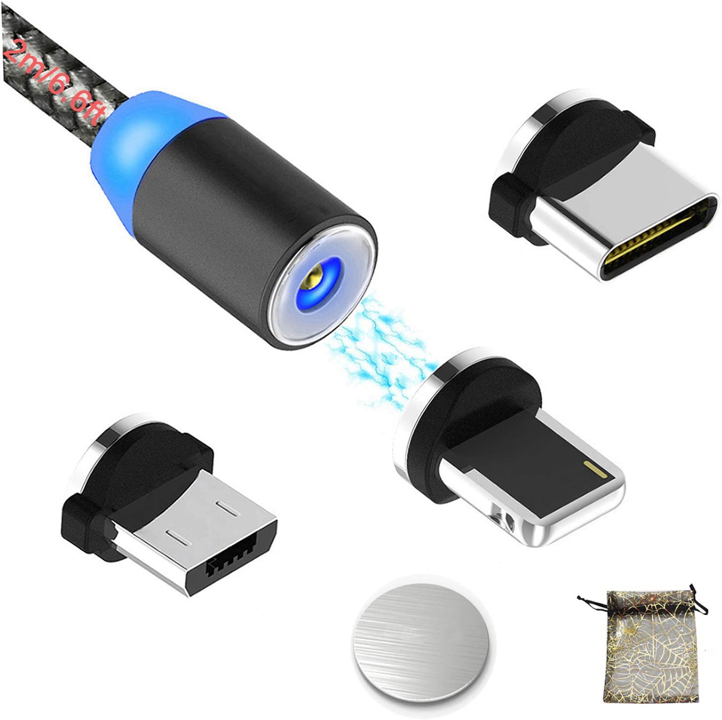 وصلة الشاحن المغناطيسي 3في1