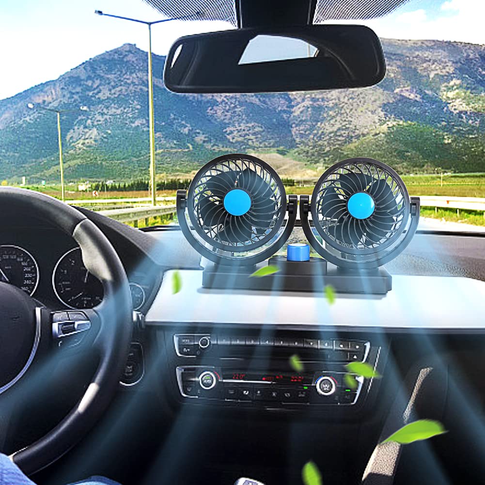 مروحة تبريد للسيارة مزدوجة تعمل ب USB