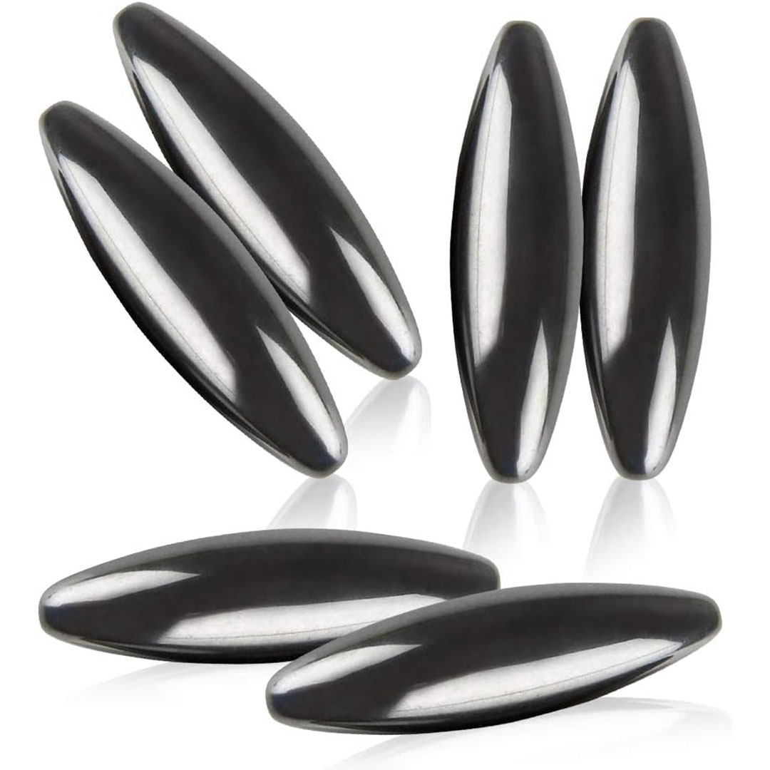 مغناطيسات بيضاوية هيماتايت مصقولة - 4 قطع