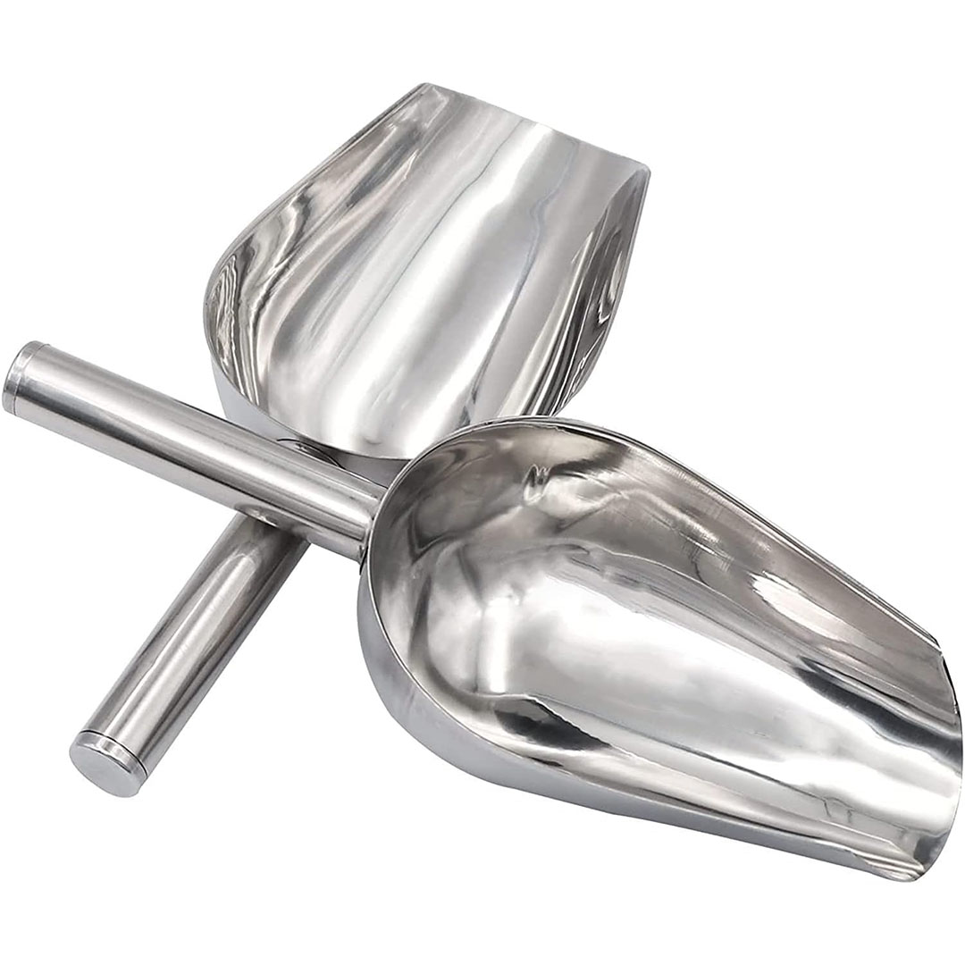 مغرفة ثلج ستانلس - 250 مل - فضي