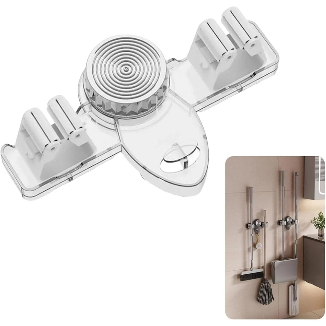 منظم ممسحة بمشبك سيليكون وخطافات جانبية