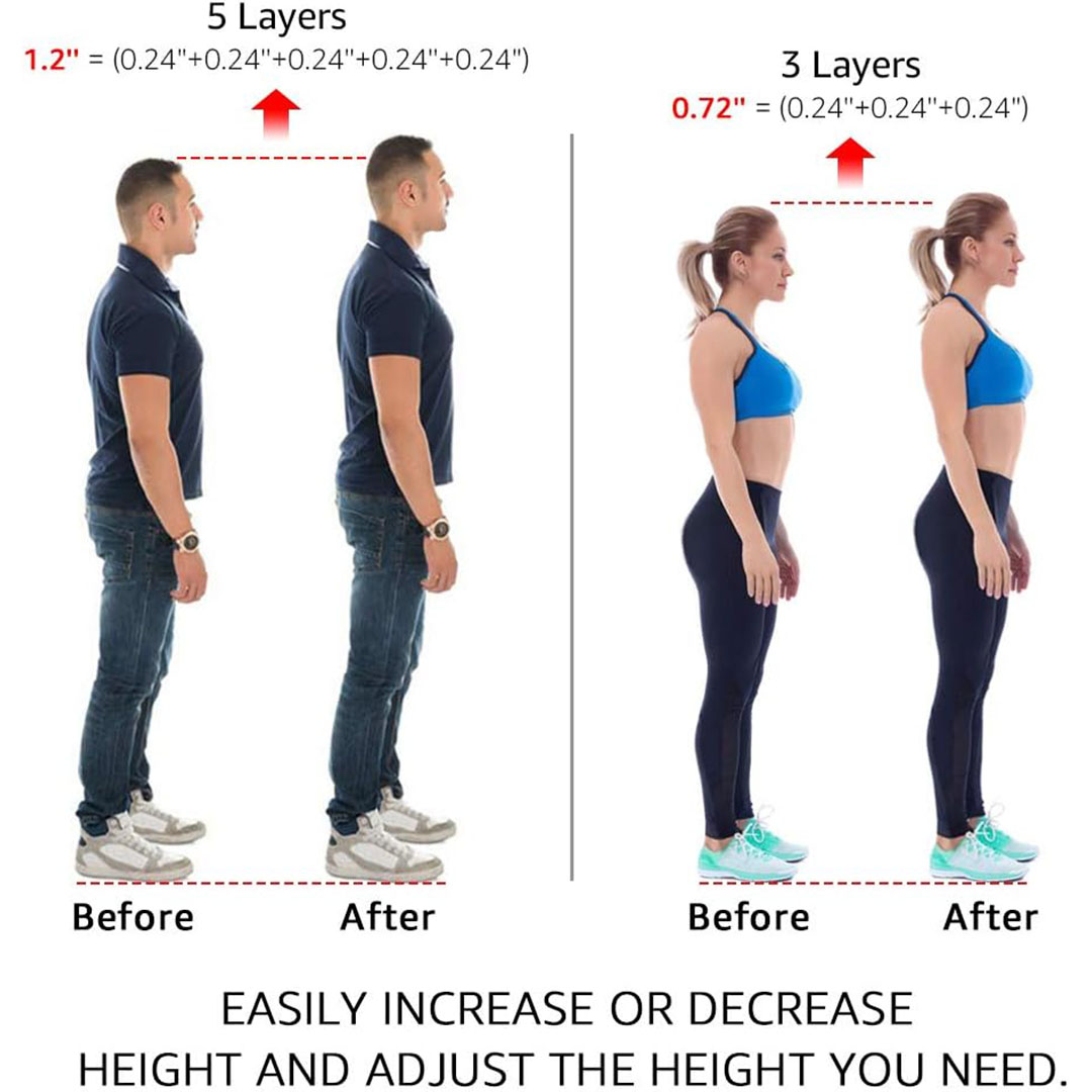 كعب جل من السيليكون لزيادة الطول