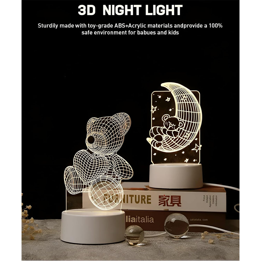 مصباح LED ثلاثي الأبعاد شكل كرة أرضية